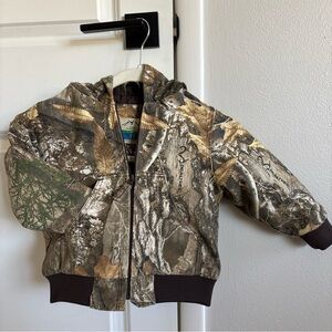 Blue Mountain Realtree Camo Insulated Cotton/Denim Barn Hooded Jacket 3T